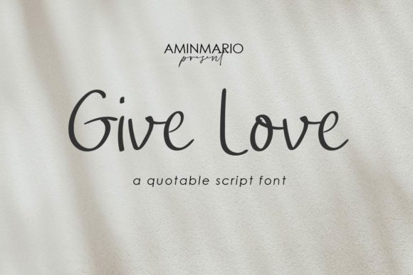 Give Love: A Handwritten Font for Editorial Grace